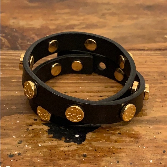 Tory Burch Jewelry - Tory Burch Signature Choker/Wrap Bracelet Studded